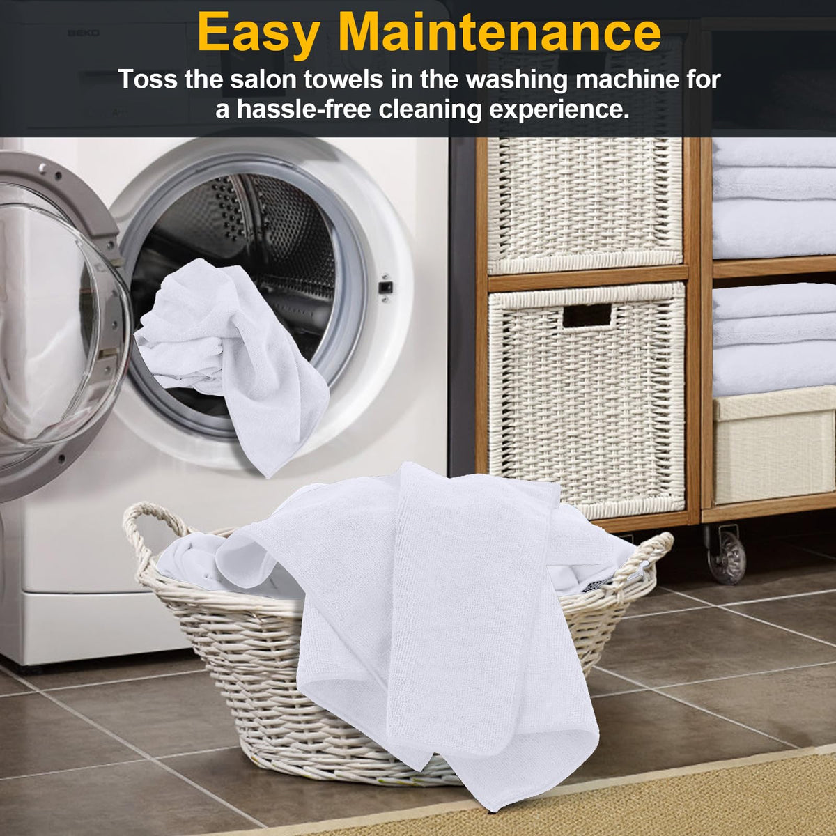 UNIMADE Salon Towels 24 Pack, Microfiber Barber Towels Bulk