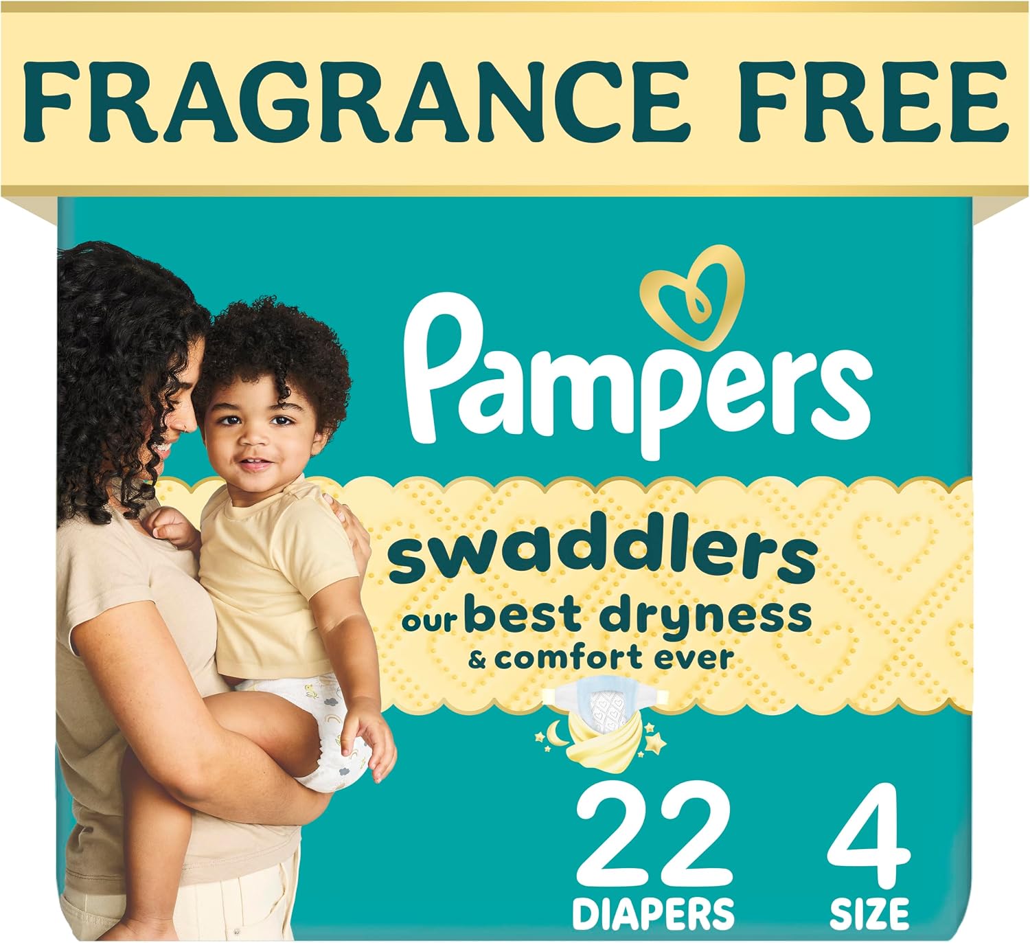Pampers Swaddlers Newborn Diapers, Size Newborn (10 lbs), 84 Count, Fragrance Free, Hypoallergenic, Absorbent, Pediatrician Recommended, Skin Safe