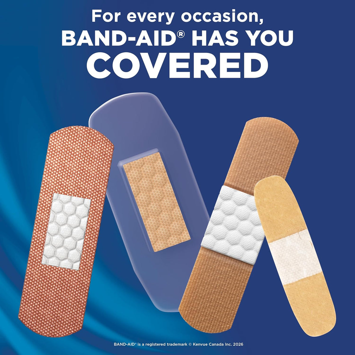 BAND-AID Brand Flexible Fabric Adhesive Bandages, Assorted Sizes, 100 Count