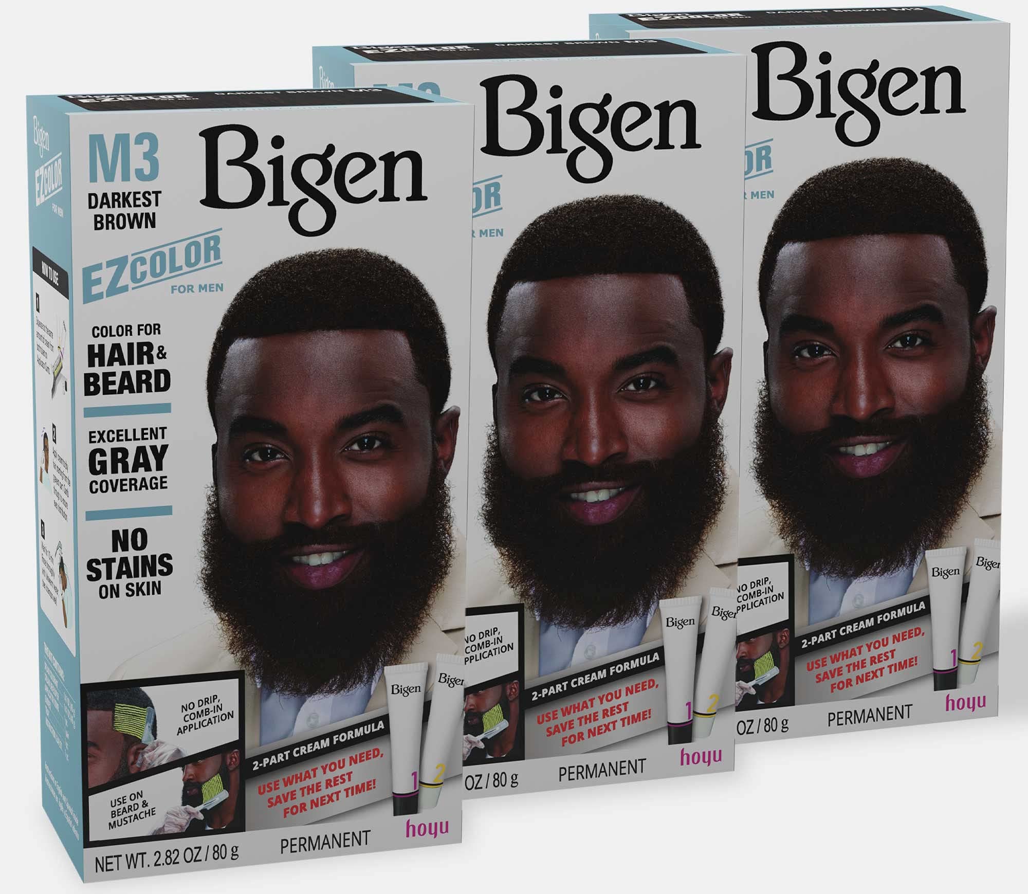 M1 Bigen EZ Color for Men Jet Black - 3 Pack