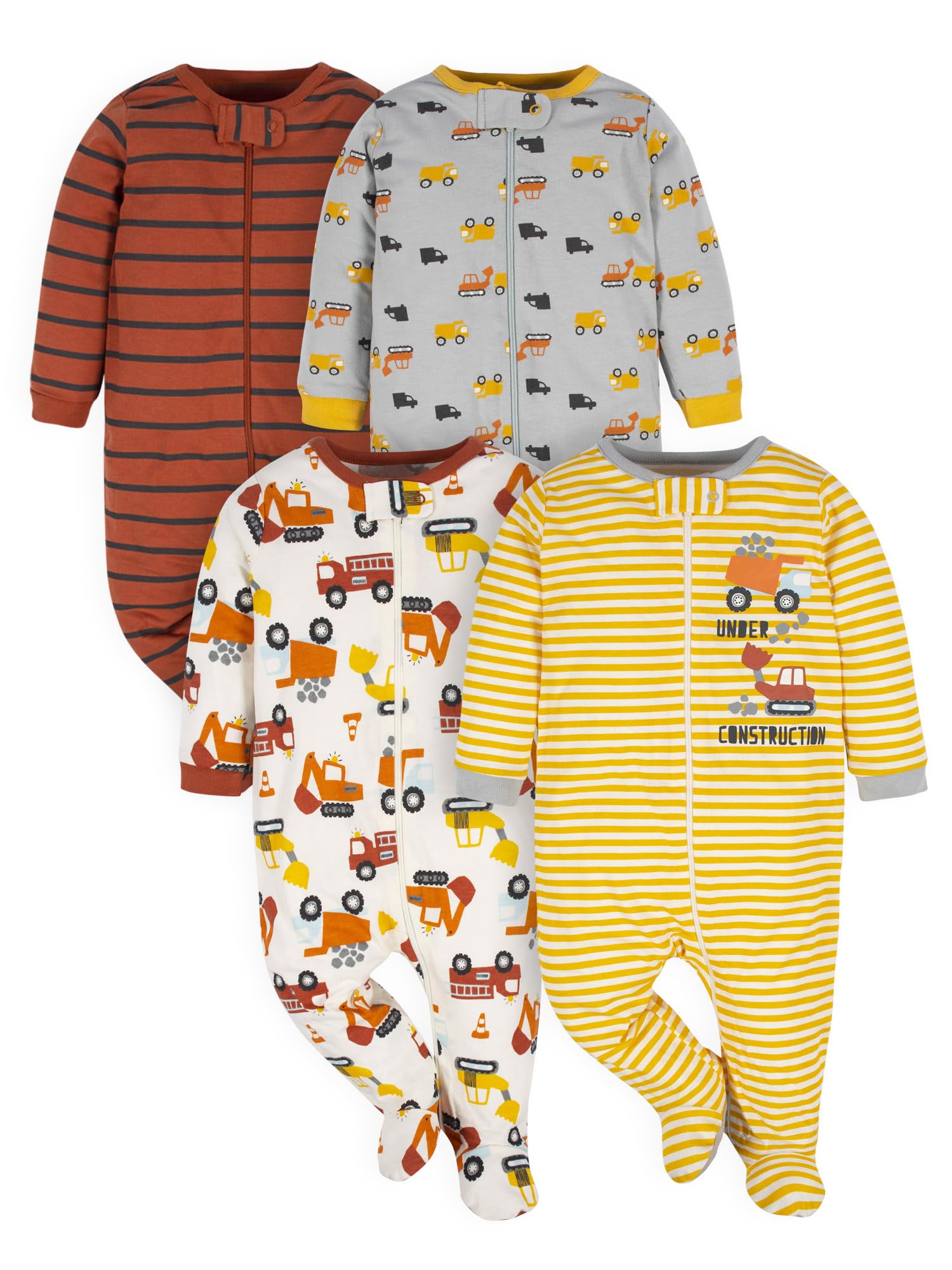 Gerber Baby Boys 4-Pack Sleep 'N Play Footie