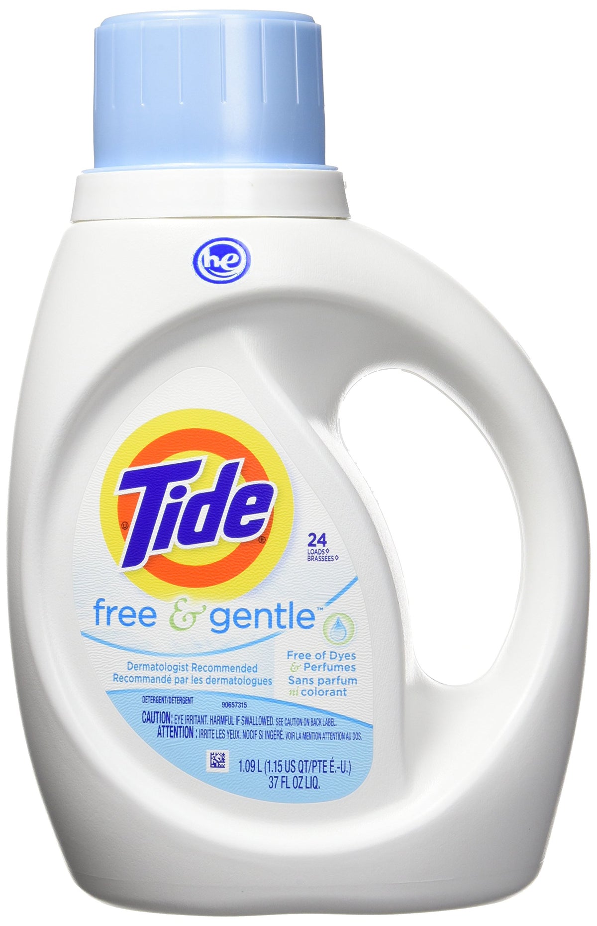 Tide Free & Gentle Liquid Laundry Detergent, 100 Loads, 132 fl oz, Tide Laundry Detergent, Clean Laundry Detergent