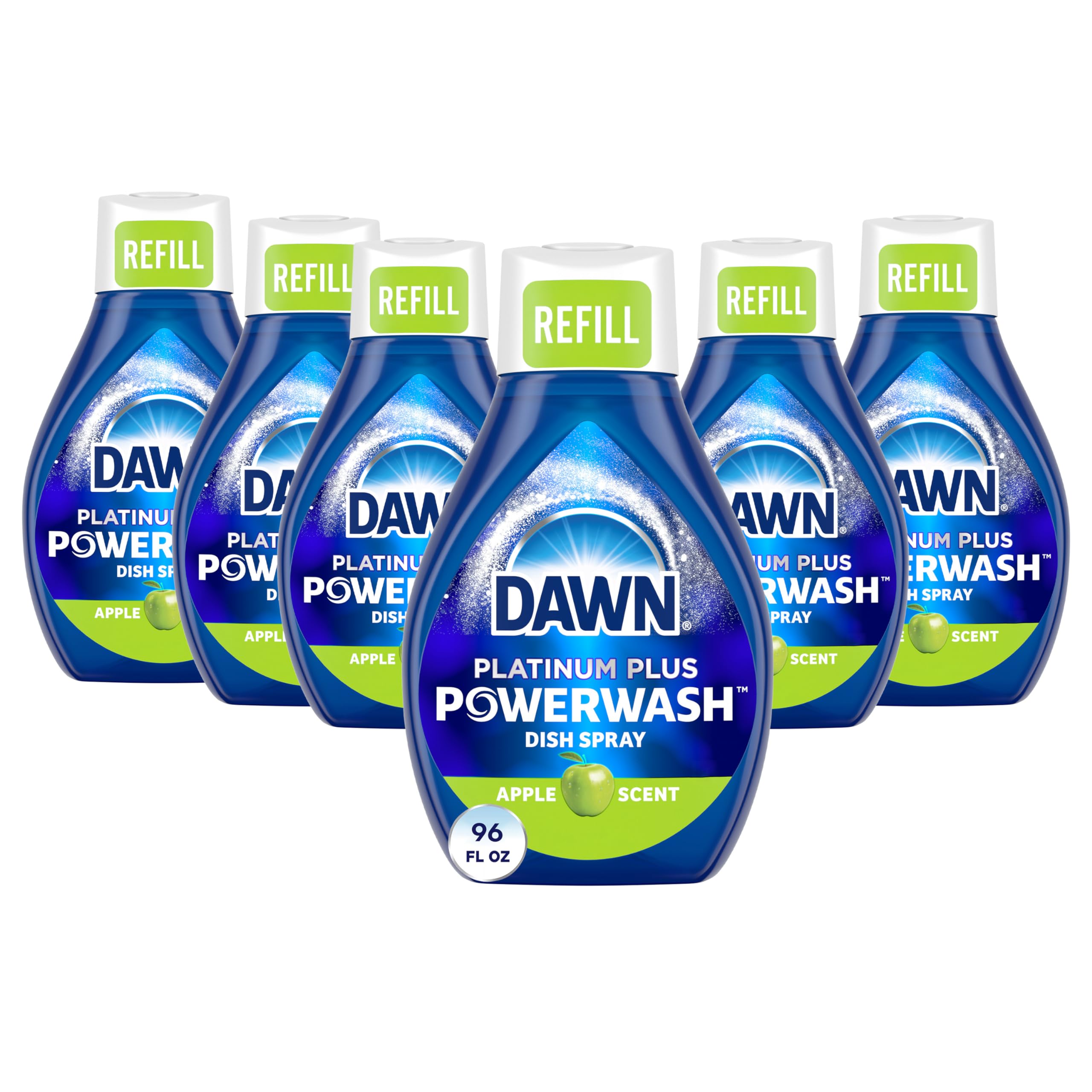 Dawn Platinum Powerwash Dish Spray, Dish Soap Liquid, Fresh Scent Bundle, 1 Spray + 3 Refills, 16oz Each (Pack of 4)