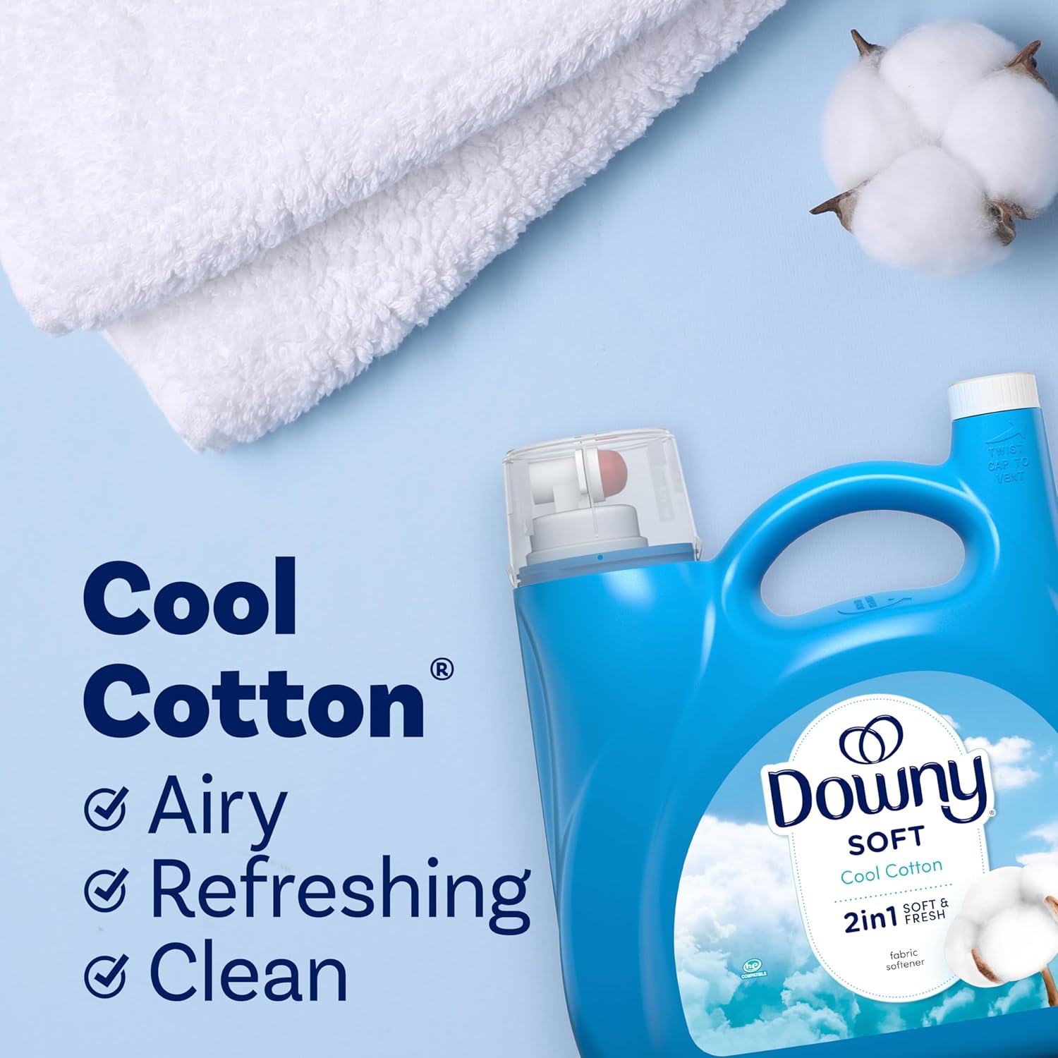 Downy Fabric Softener – Cool Cotton, 140oz