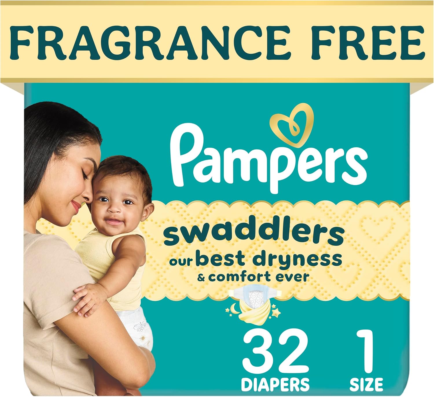 Pampers Swaddlers Newborn Diapers, Size Newborn (10 lbs), 84 Count, Fragrance Free, Hypoallergenic, Absorbent, Pediatrician Recommended, Skin Safe