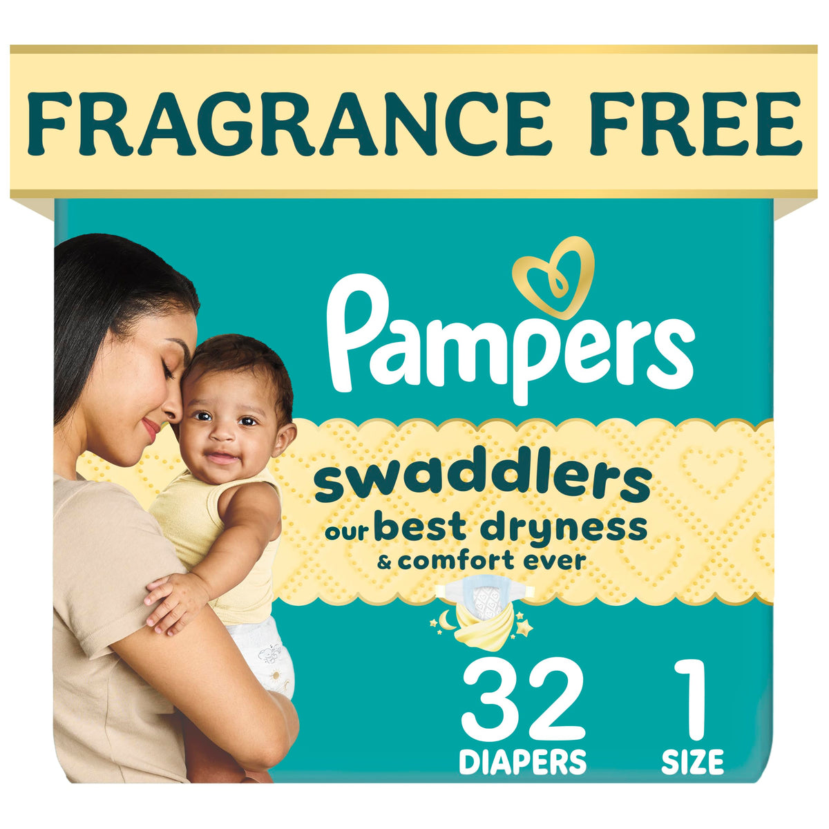 Swaddlers Diapers, Size 5 (20-37 lbs), 132 Count, Fragrance Free, Hypoallergenic, Absorbent, Pediatrician Recommended, Skin Safe