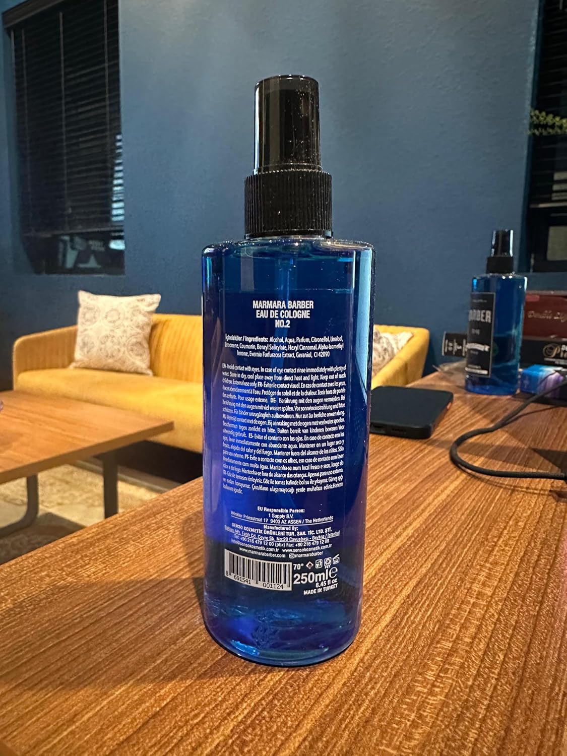barber marmara No.2 Turkish Aftershave Lavender Bergamot Spray 250ml