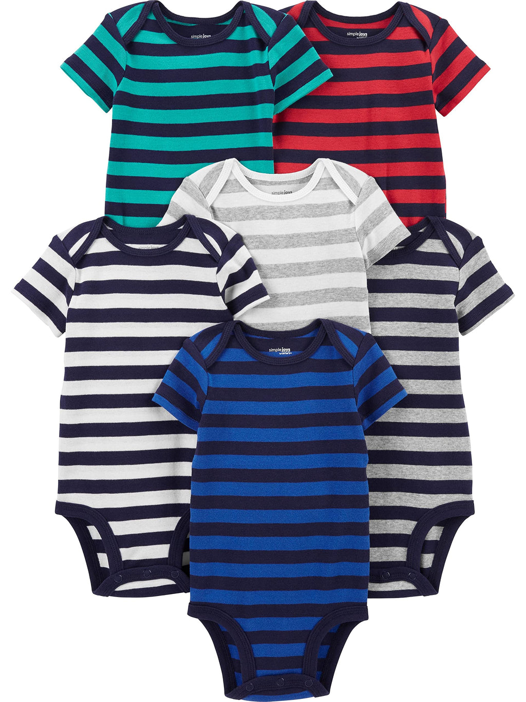 Simple Joys by Carter's Baby Boys 6-Pack Short-Sleeve Bodysuit