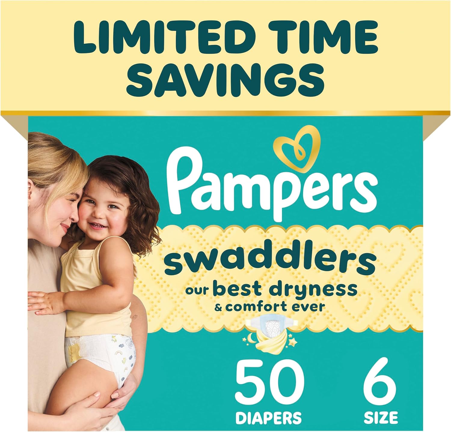 Pampers Swaddlers Newborn Diapers, Size Newborn (10 lbs), 84 Count, Fragrance Free, Hypoallergenic, Absorbent, Pediatrician Recommended, Skin Safe