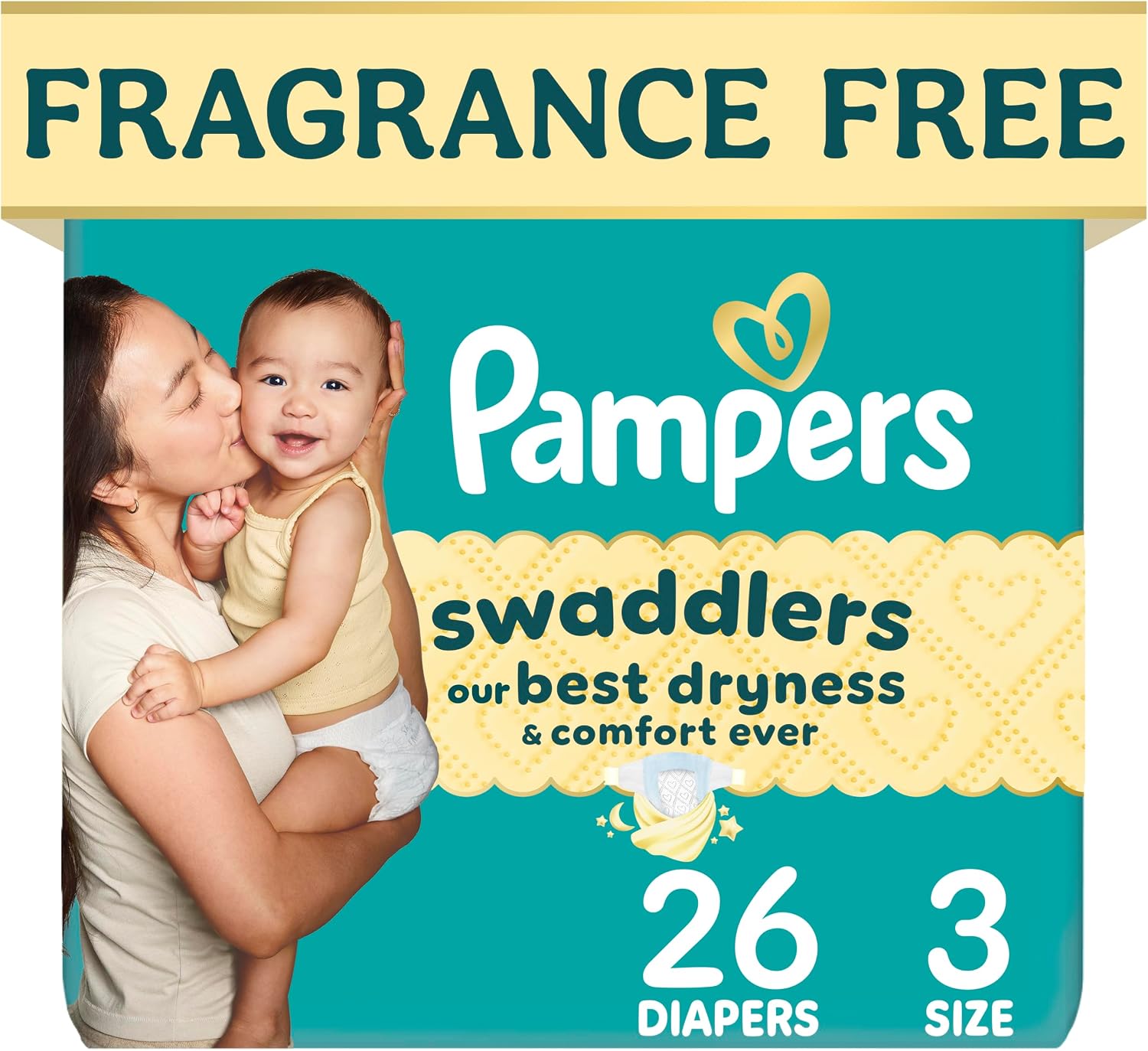 Pampers Swaddlers Newborn Diapers, Size Newborn (10 lbs), 84 Count, Fragrance Free, Hypoallergenic, Absorbent, Pediatrician Recommended, Skin Safe