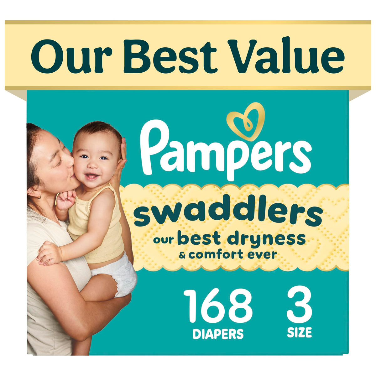 Swaddlers Diapers, Size 5 (20-37 lbs), 132 Count, Fragrance Free, Hypoallergenic, Absorbent, Pediatrician Recommended, Skin Safe