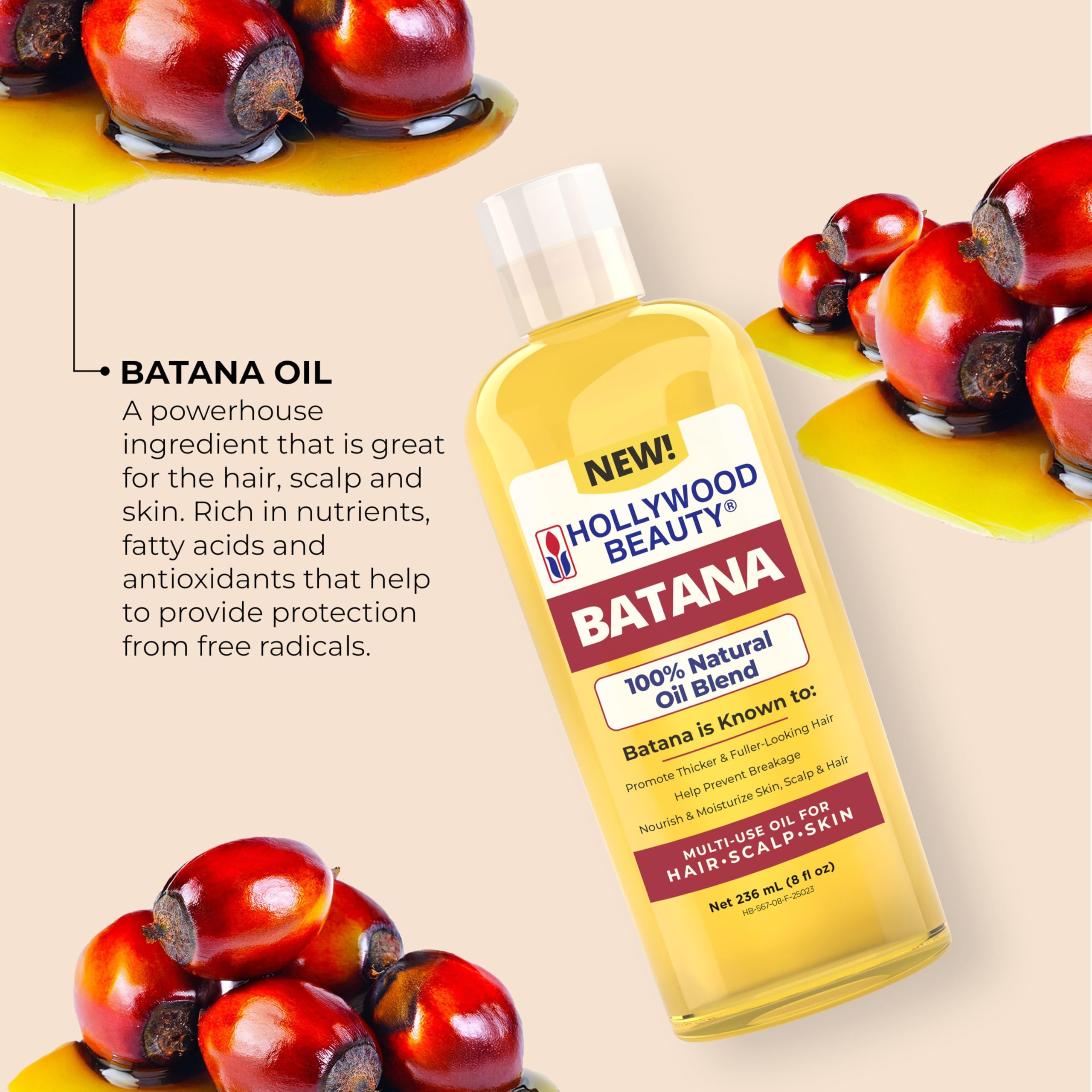Hollywood Beauty Batana Oil, 2oz