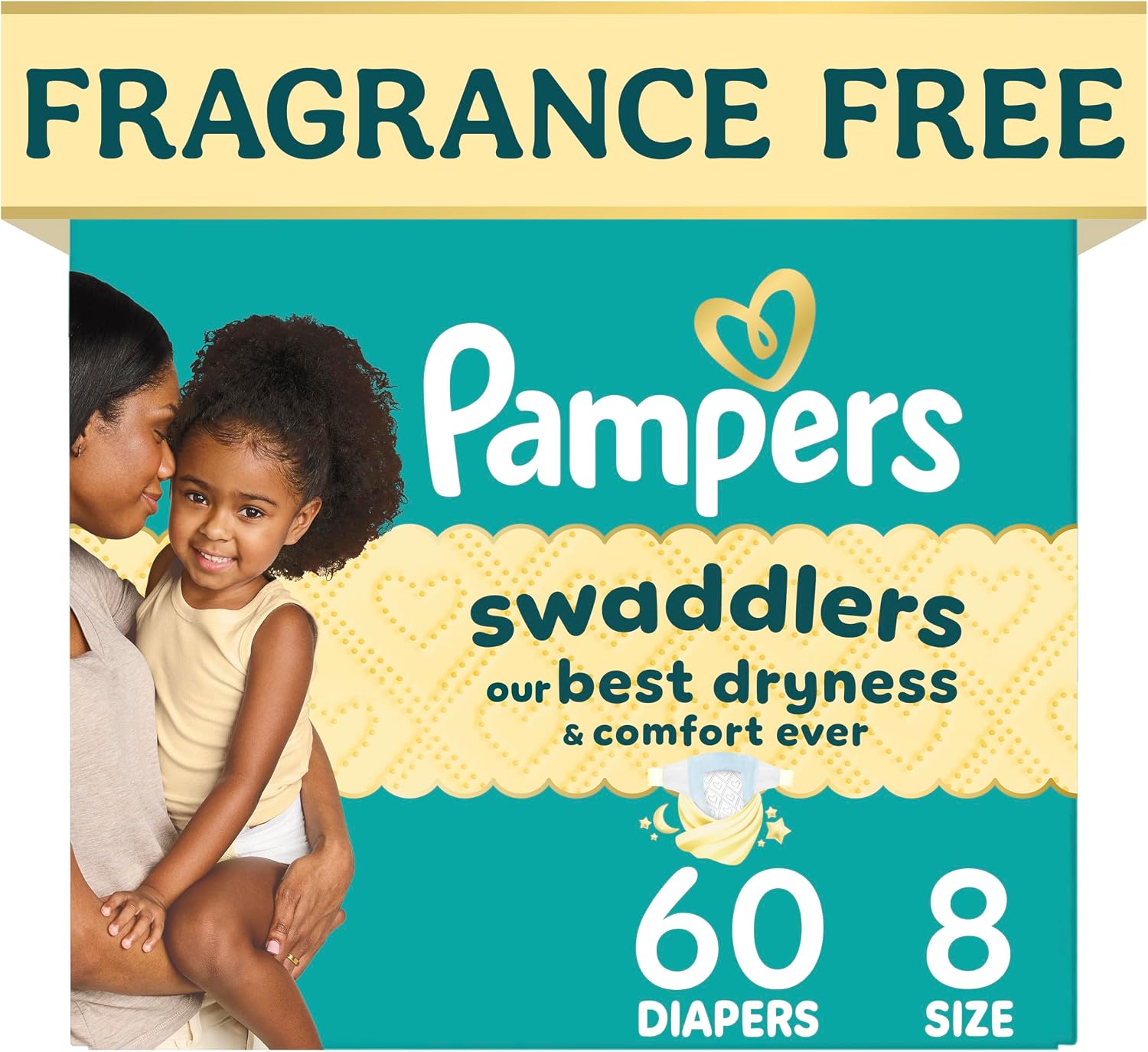 Pampers Swaddlers Newborn Diapers, Size Newborn (10 lbs), 84 Count, Fragrance Free, Hypoallergenic, Absorbent, Pediatrician Recommended, Skin Safe
