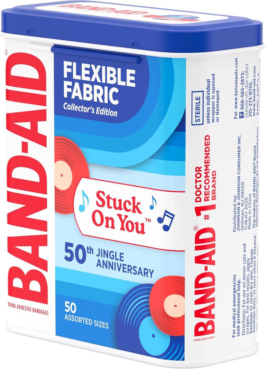 BAND-AID Brand Flexible Fabric Adhesive Bandages, Assorted Sizes, 100 Count