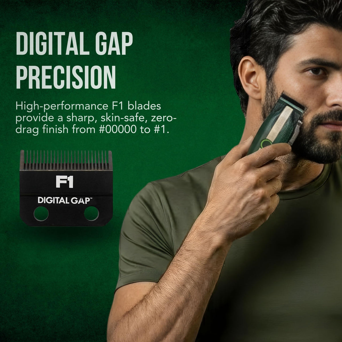 Cocco Veloce Lite Hair Clipper, Digital Gap™ Precision Fade F1 Blade