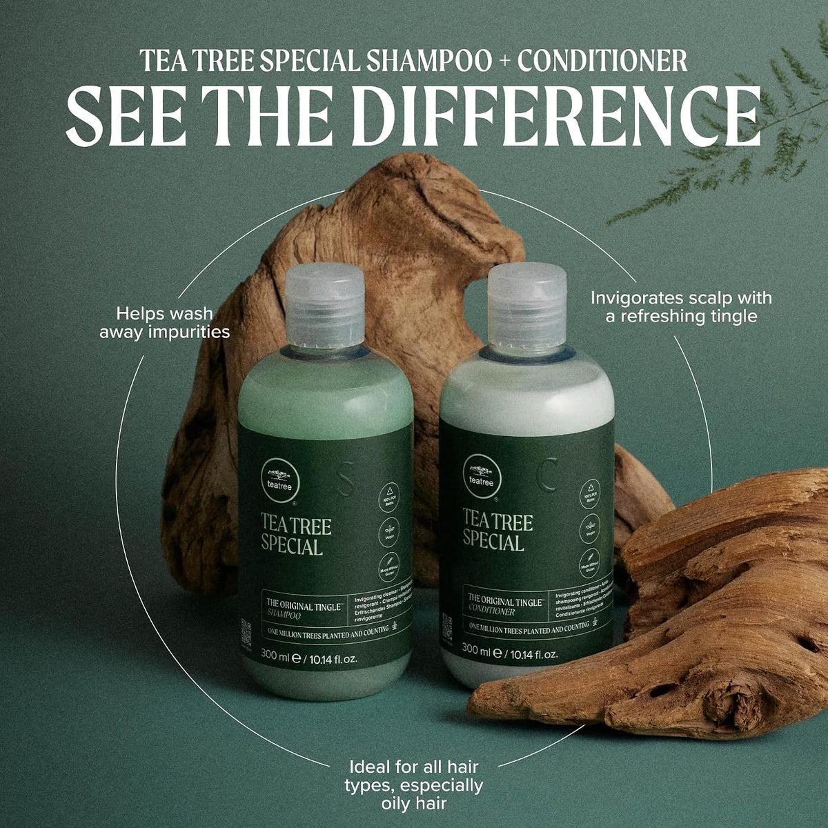 Tea Tree Special Conditioner, Detangles, Smooths + Softens, For All Hair Types
