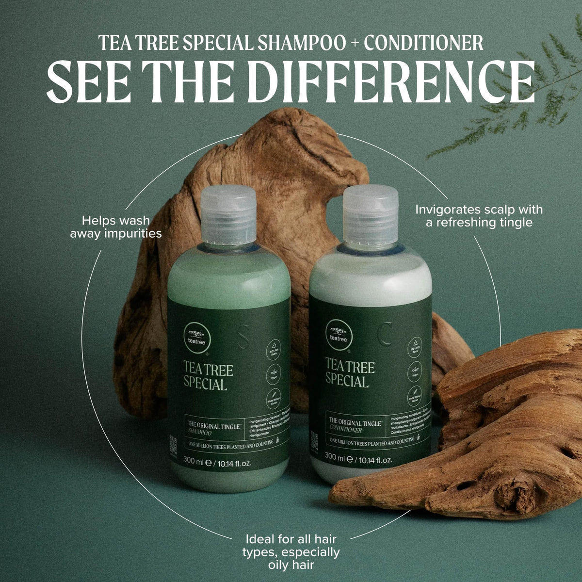 Tea Tree Special Conditioner, Detangles, Smooths + Softens, For All Hair Types