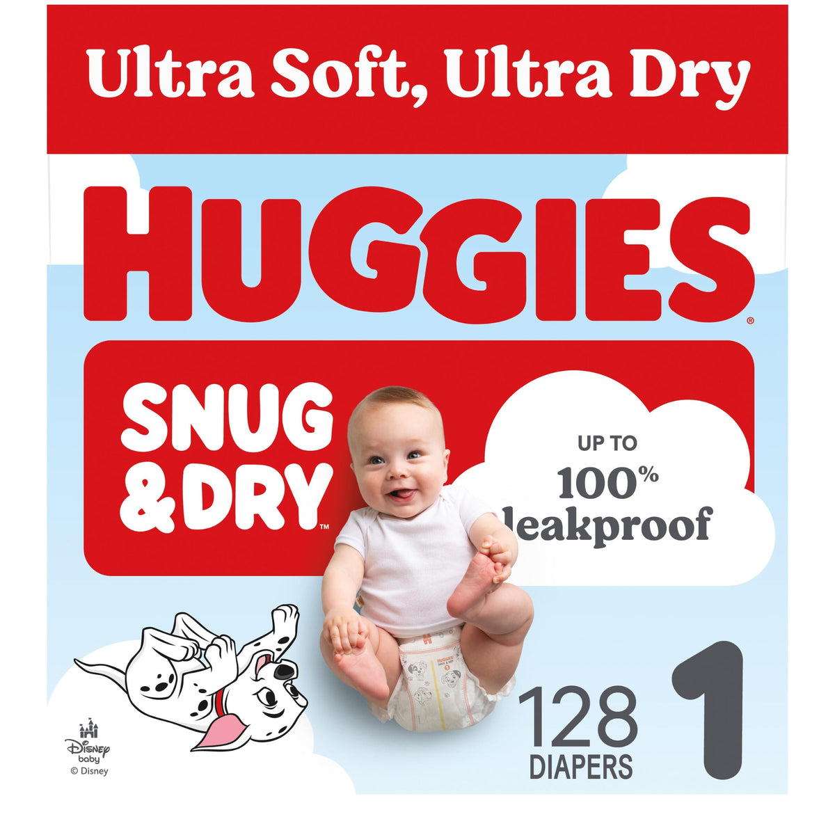 Huggies Snug & Dry Diapers Size 1, 44 Count