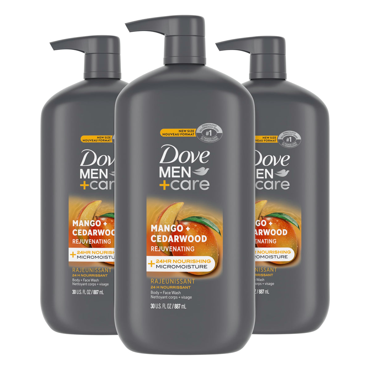 DOVE MEN Moisturizing Body Wash for Men, Eucalyptus + Cedar Oil, 26oz