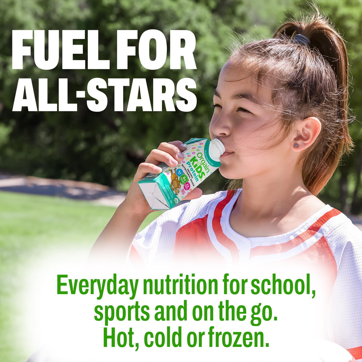Orgain Organic Kids Protein Nutritional Shake, Chocolate - Great for Breakfast & Snacks, 21 Vitamins & Minerals, 10 Fruits & Vegetables, Gluten Free, Soy Free, 8.25 oz, 12 Count (Packaging May Vary)