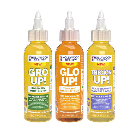Hollywood Beauty Level Up! Daily Hair, Scalp & Skin Oil Trio (3 Products)