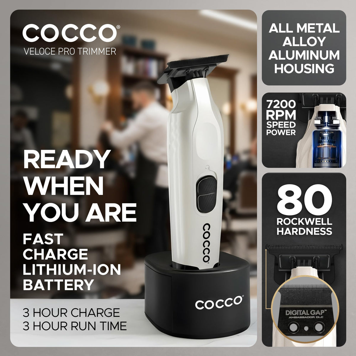 Cocco Veloce Pro Trimmer, Digital Gap Ambassador DLC Blade Edger