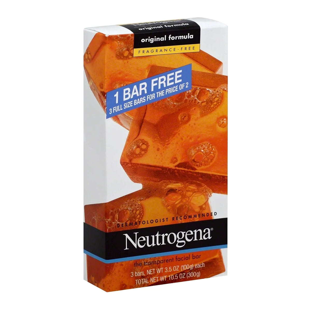 Neutrogena Original Transparent Facial Cleansing Bar, 3.5 oz