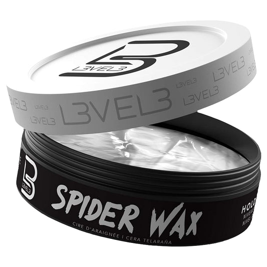 L3 Level 3 Spider Hair Wax for Men, Strong Hold, Volume and Texture, 150 ml