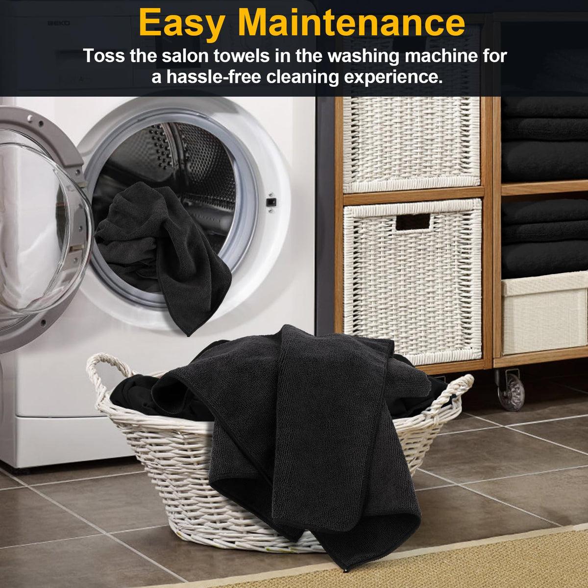 UNIMADE Salon Towels 24 Pack, Microfiber Barber Towels Bulk