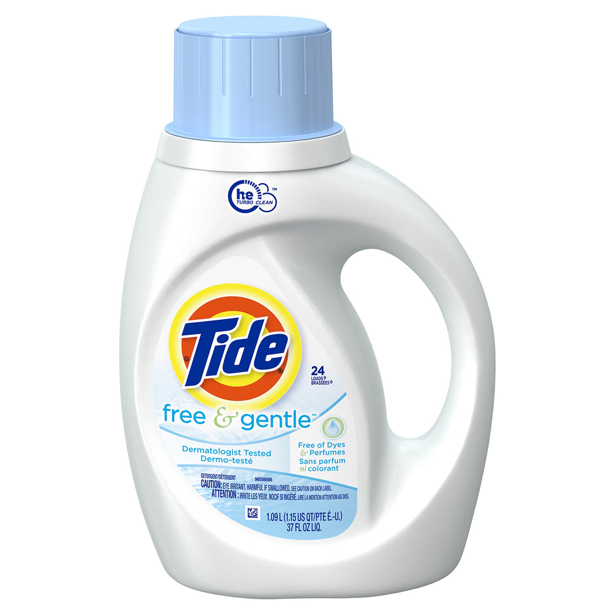 Tide Free & Gentle Liquid Laundry Detergent, 100 Loads, 132 fl oz, Tide Laundry Detergent, Clean Laundry Detergent