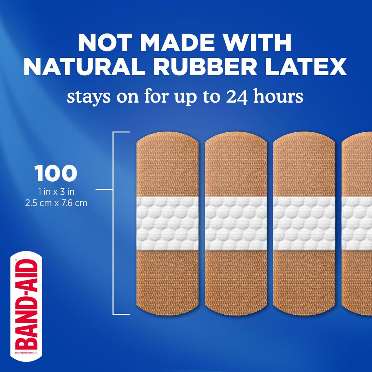 BAND-AID Brand Flexible Fabric Adhesive Bandages, Assorted Sizes, 100 Count