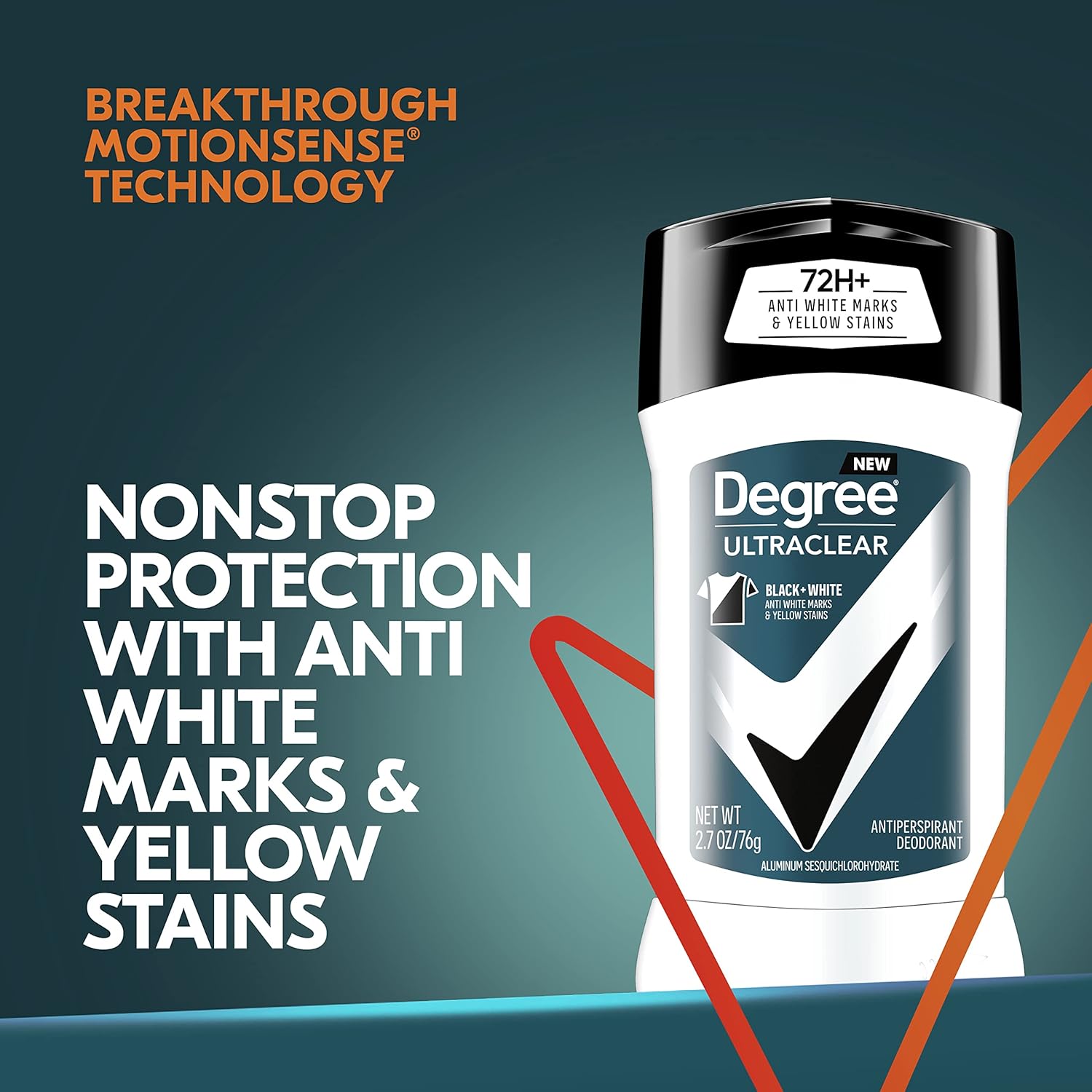 Degree Men UltraClear Antiperspirant Deodorant Black+White 2 Count 72-Hour Sweat & Odor Protection Antiperspirant For Men With MotionSense Technology 2.7 oz