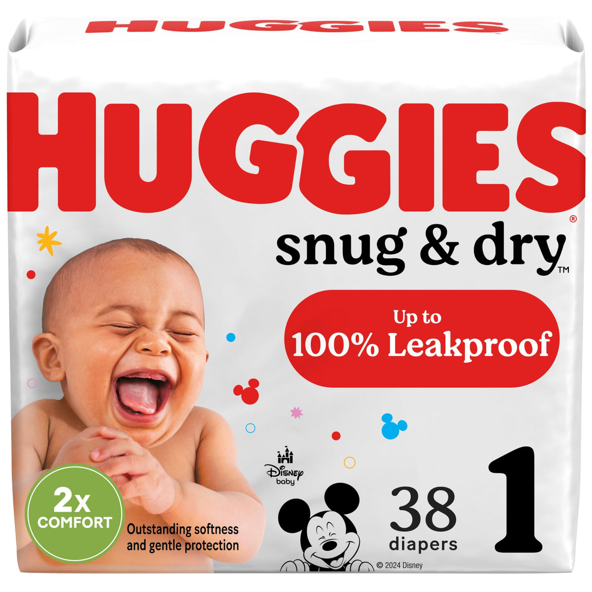 Huggies Snug & Dry Diapers Size 1, 44 Count