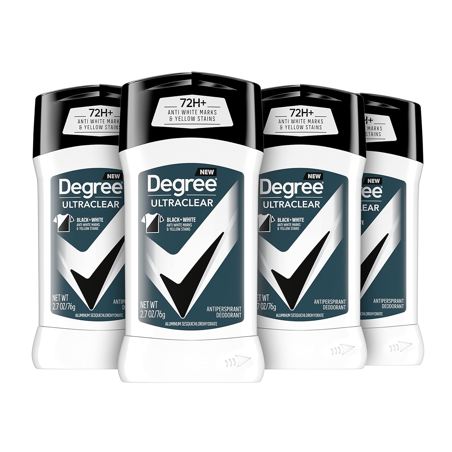 Degree Men UltraClear Antiperspirant Deodorant Black+White 2 Count 72-Hour Sweat & Odor Protection Antiperspirant For Men With MotionSense Technology 2.7 oz