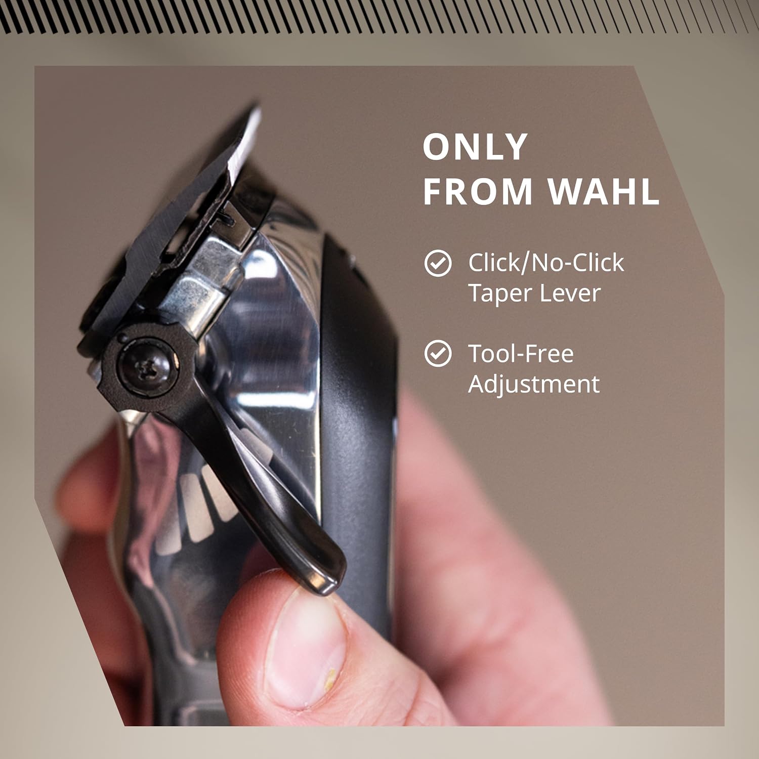 Wahl Professional Senior 2.0 Cordless Clipper, Carbon Steel DLC Coated Blade with Zero Gap Capability, Adjustable Taper Lever, Lithium Ion Power, Black and Metallic Silver
