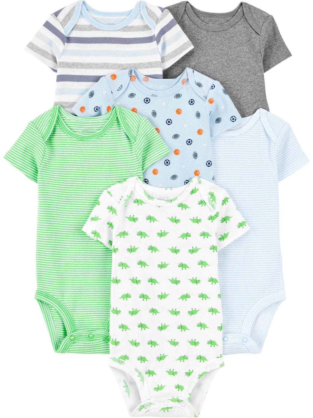 Simple Joys by Carter's Baby Boys 6-Pack Short-Sleeve Bodysuit