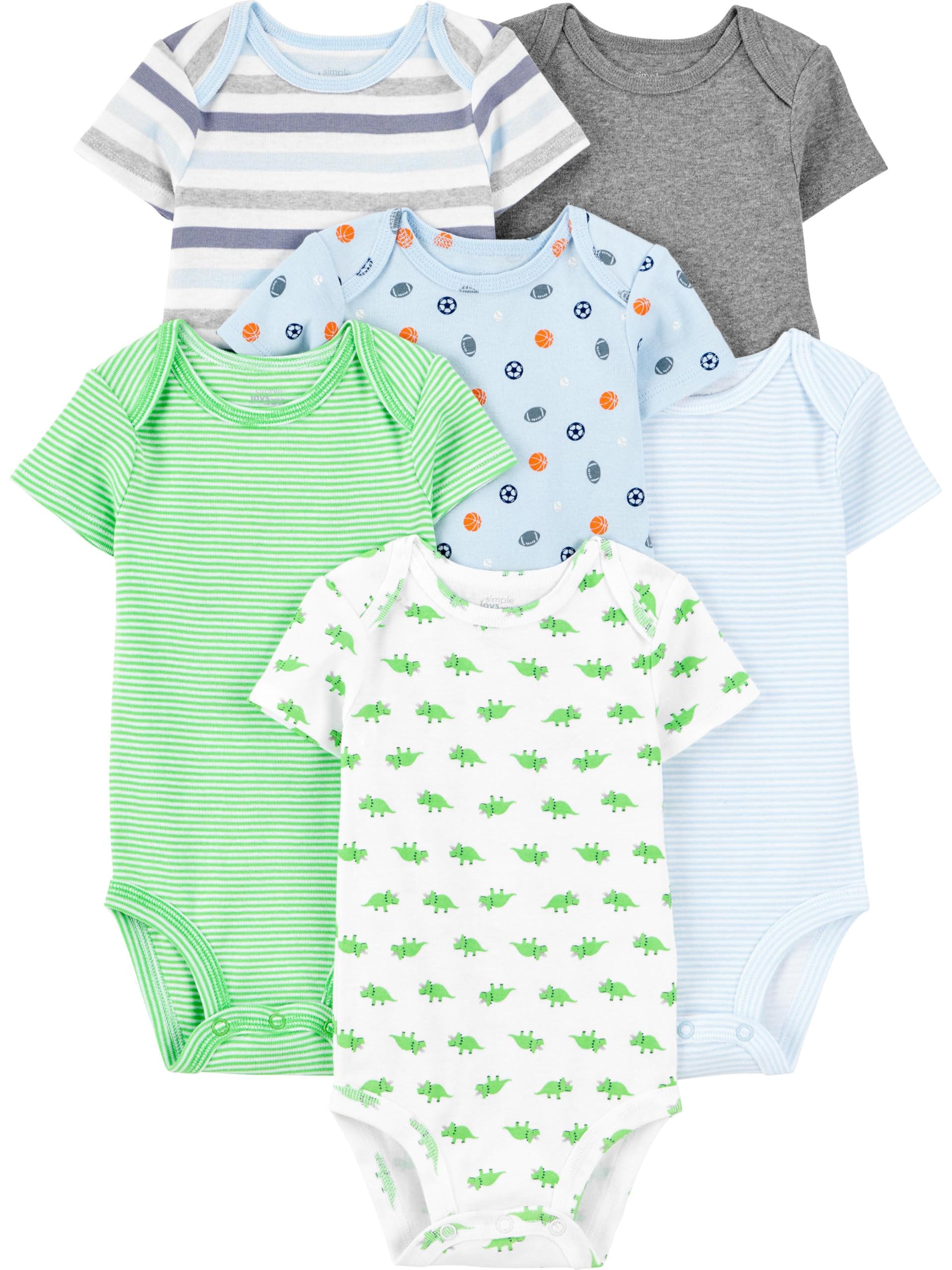 Simple Joys by Carter's Baby Boys 6-Pack Short-Sleeve Bodysuit