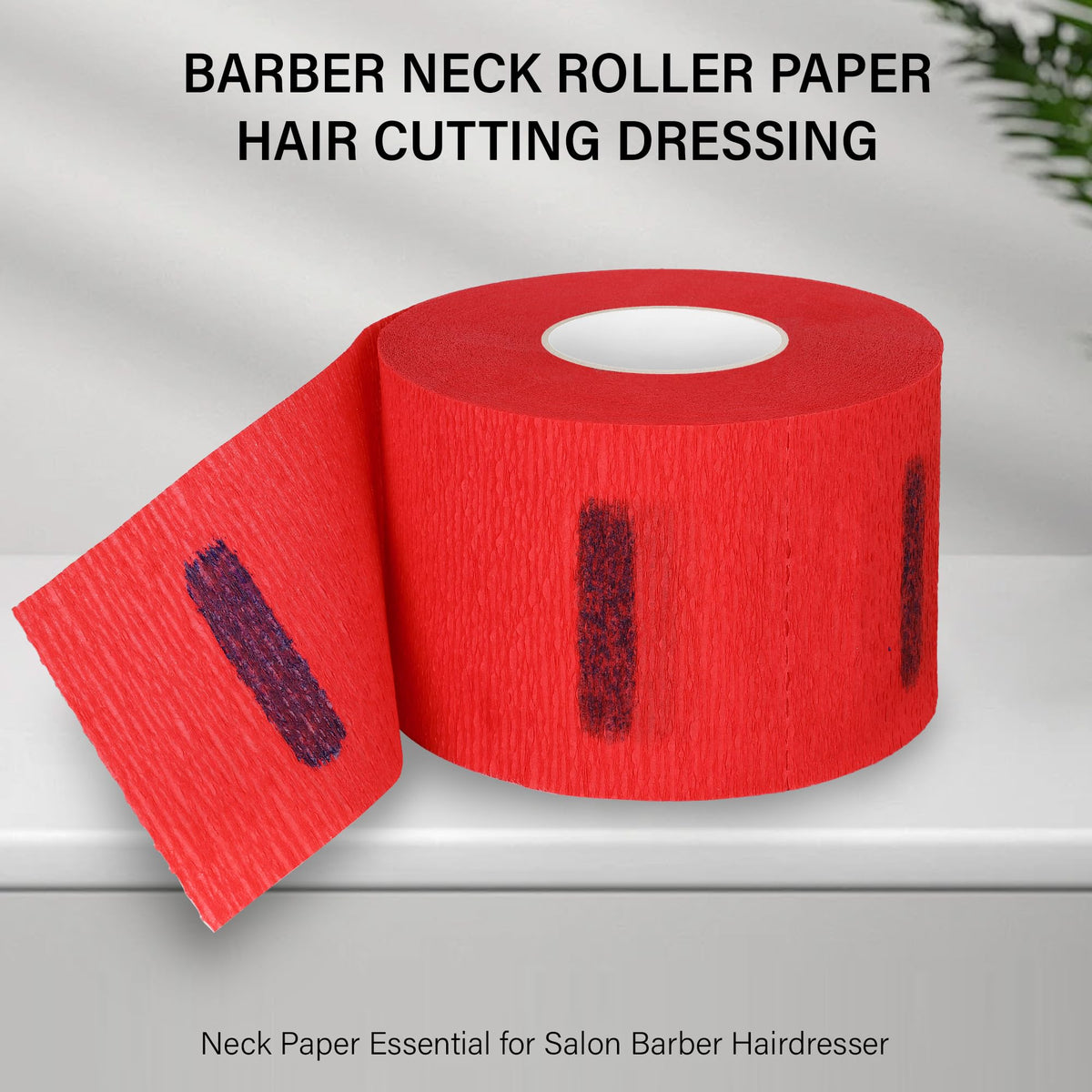 Disposable Paper Barber Neck Strips - 5 Rolls 500 Strips Black Professional Stretchy Paper Neck Band for Salon Haircut Styling