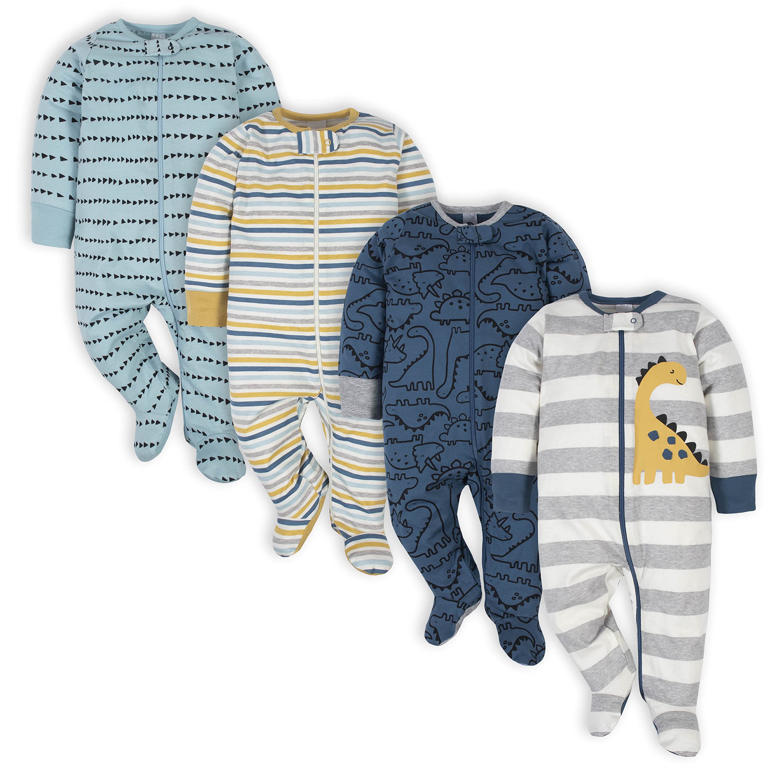 Gerber Baby Boys 4-Pack Sleep 'N Play Footie