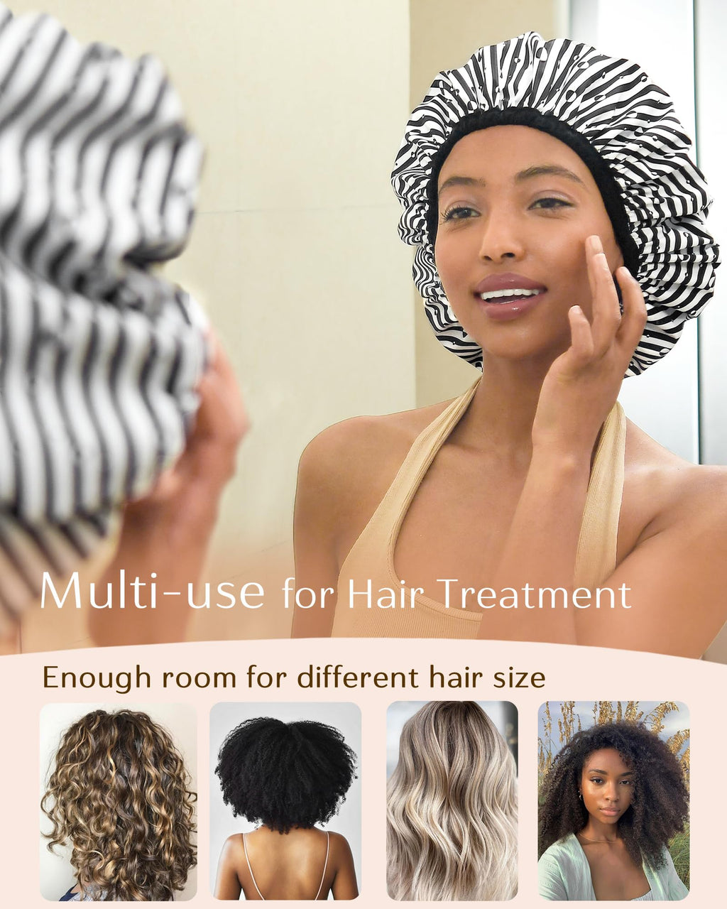 Yanibest Shower Cap – Waterproof Double Layer