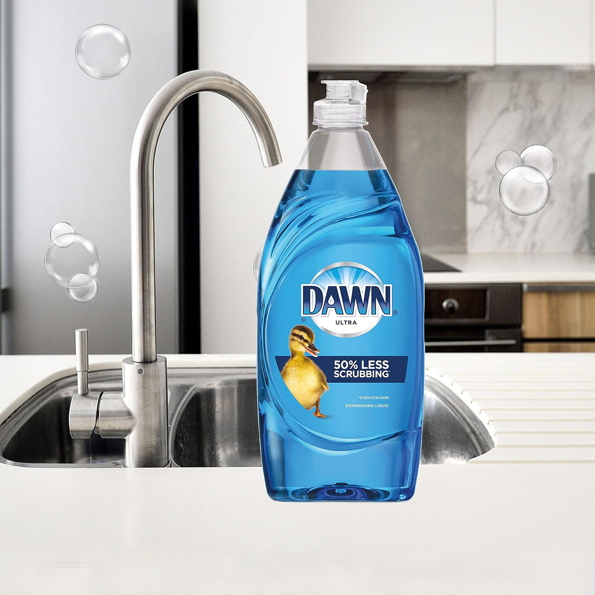Dawn Ultra Dish Soap Refill Jug, Large Size Original Blue Liquid Dishwashing Detergent, Powerful Dish Soap for Grease, 51.5 oz