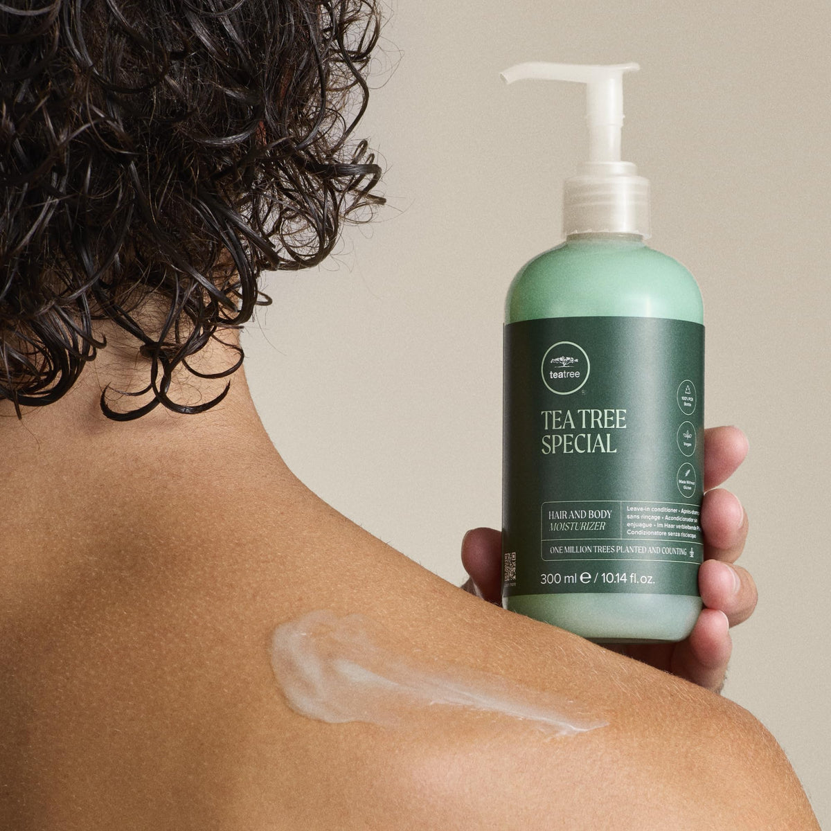 Tea Tree Hair and Body Moisturizer Leave-In Conditioner, Body Lotion, After-Shave Cream, For All Hair + Skin Types