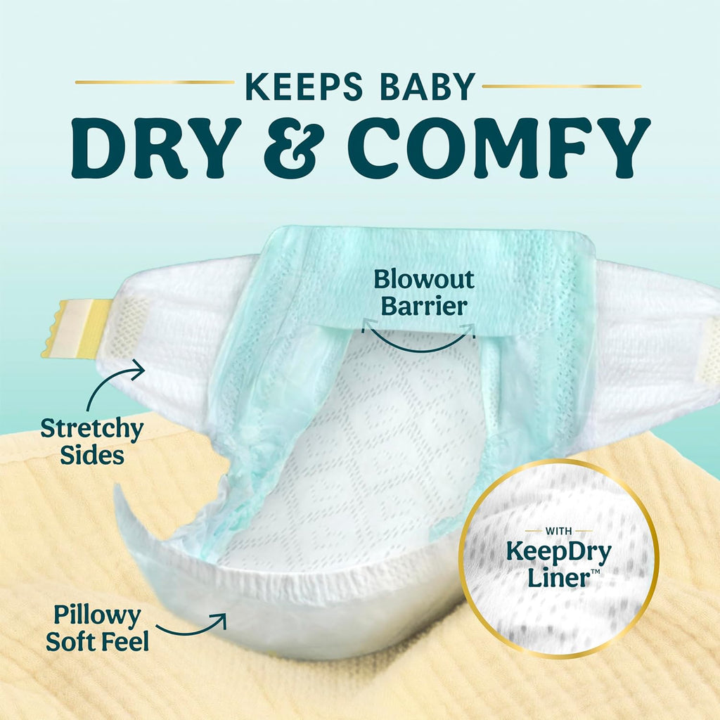 Pampers Swaddlers Newborn Diapers, Size Newborn (10 lbs), 84 Count, Fragrance Free, Hypoallergenic, Absorbent, Pediatrician Recommended, Skin Safe