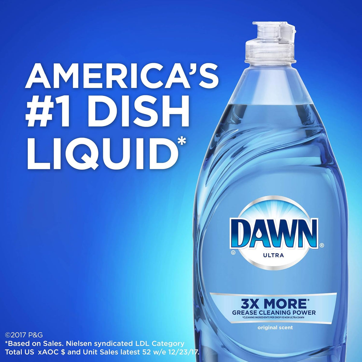Dawn Ultra Dish Soap Refill Jug, Large Size Original Blue Liquid Dishwashing Detergent, Powerful Dish Soap for Grease, 51.5 oz