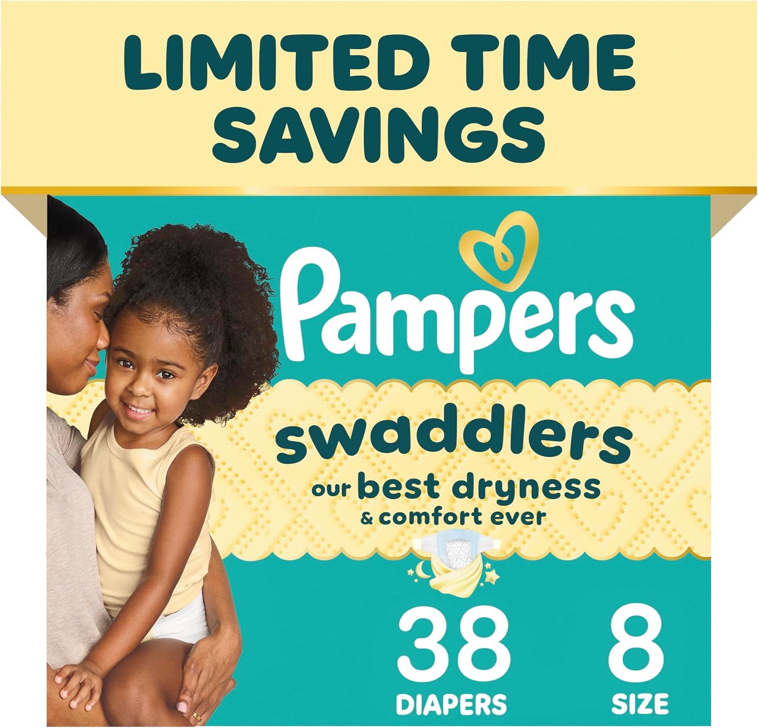 Pampers Swaddlers Newborn Diapers, Size Newborn (10 lbs), 84 Count, Fragrance Free, Hypoallergenic, Absorbent, Pediatrician Recommended, Skin Safe