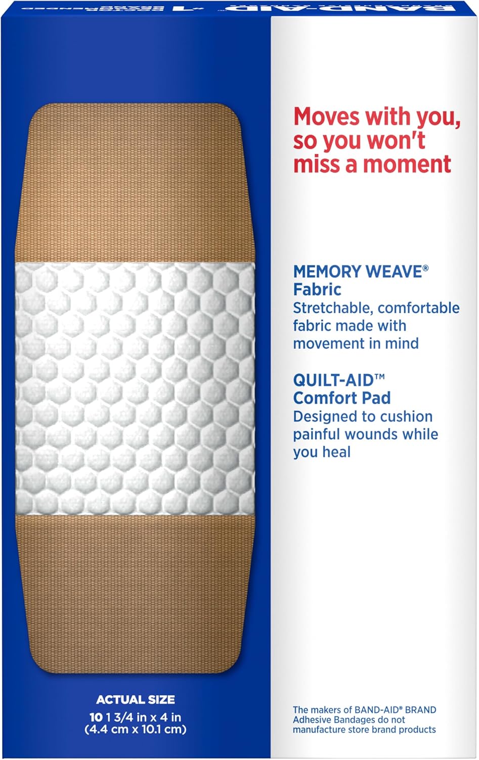BAND-AID Brand Flexible Fabric Adhesive Bandages, Assorted Sizes, 100 Count