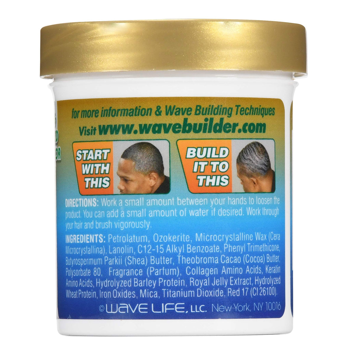 WaveBuilder Cocoa & Shea Pomade | Super Smooth & Rich Formula Promotes Healthy Hair Waves, 3 Oz