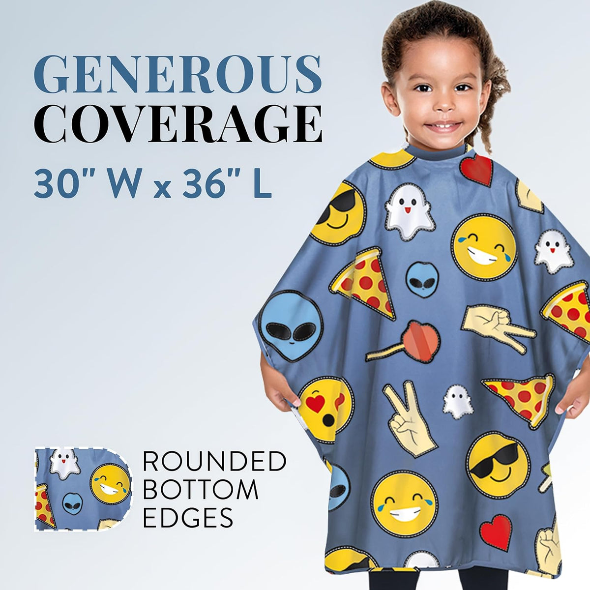 Betty Dain Kids Styling Haircut Cape, Social Kids Print, 30" x 36"