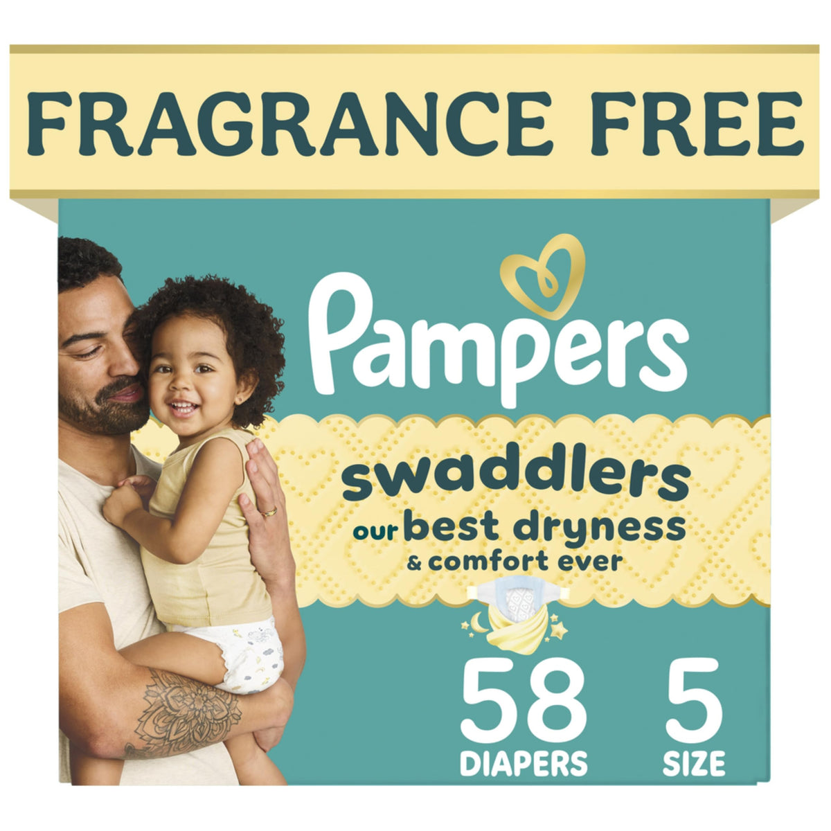 Swaddlers Diapers, Size 5 (20-37 lbs), 132 Count, Fragrance Free, Hypoallergenic, Absorbent, Pediatrician Recommended, Skin Safe