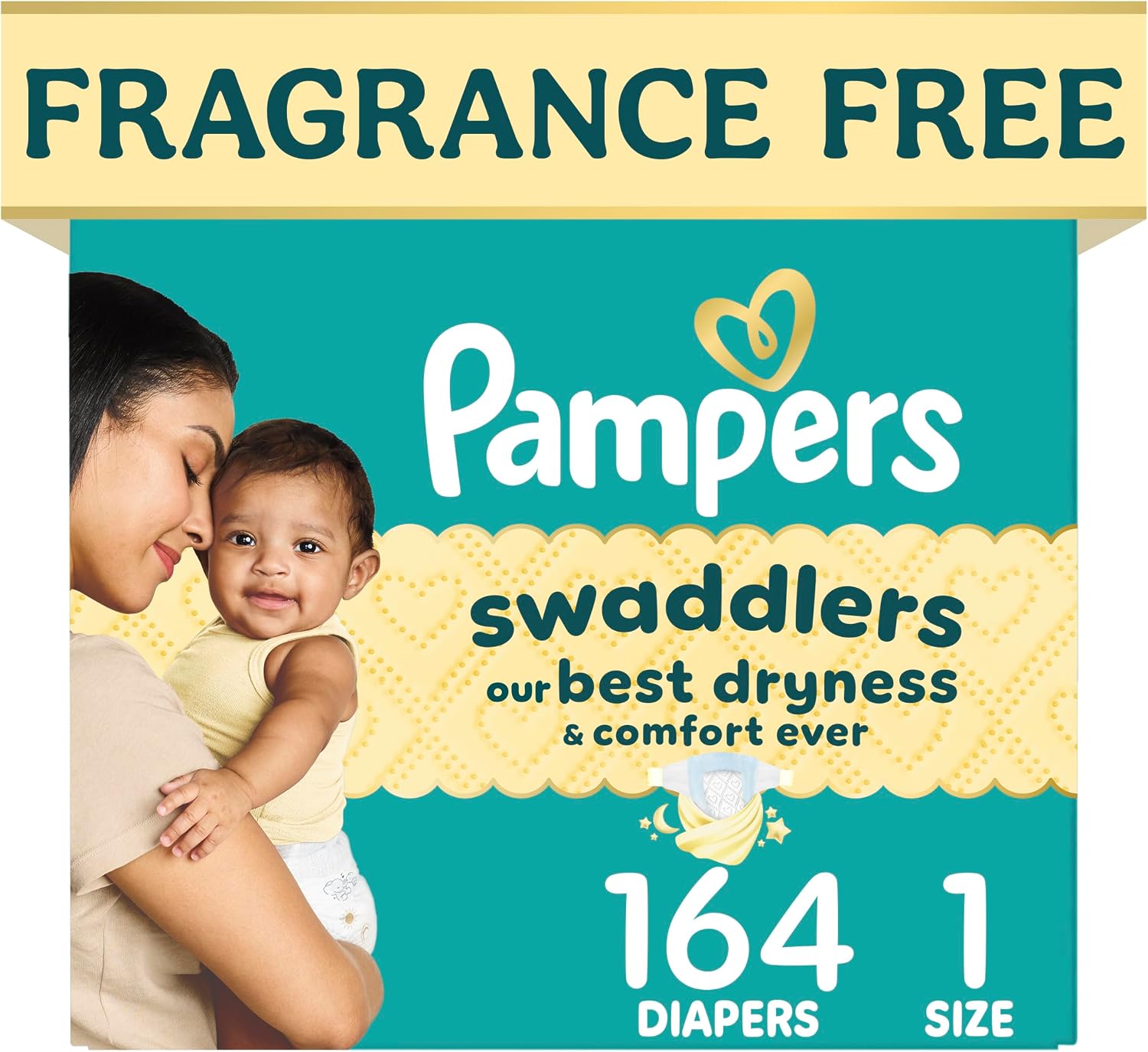 Pampers Swaddlers Newborn Diapers, Size Newborn (10 lbs), 84 Count, Fragrance Free, Hypoallergenic, Absorbent, Pediatrician Recommended, Skin Safe